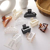 new square sector claw clip for women tough colorful plastic hair claw hair clamps claw clip crab chic hair accessories gift