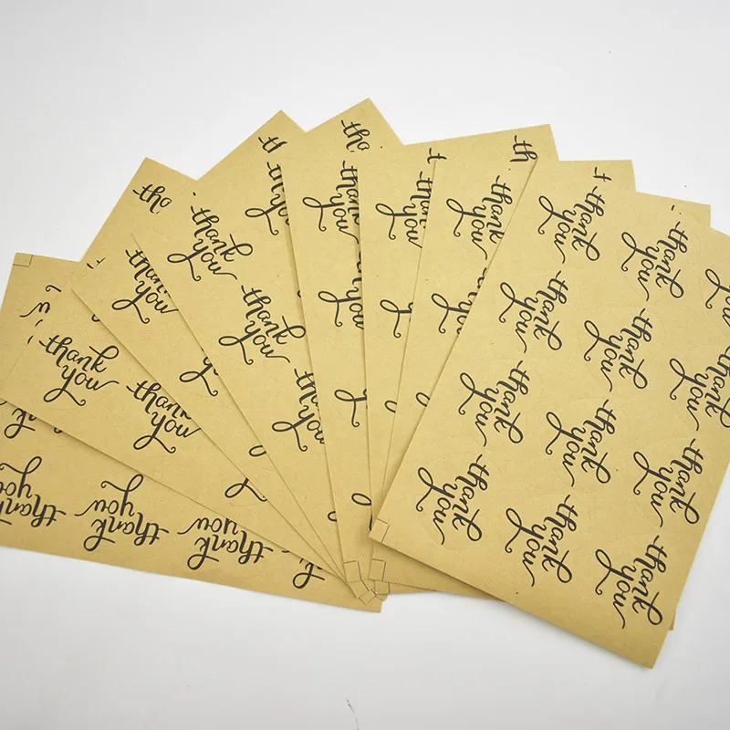 45 шт. винтажная наклейка с сердечками спасибо стикер этикеткой крафт-бумага