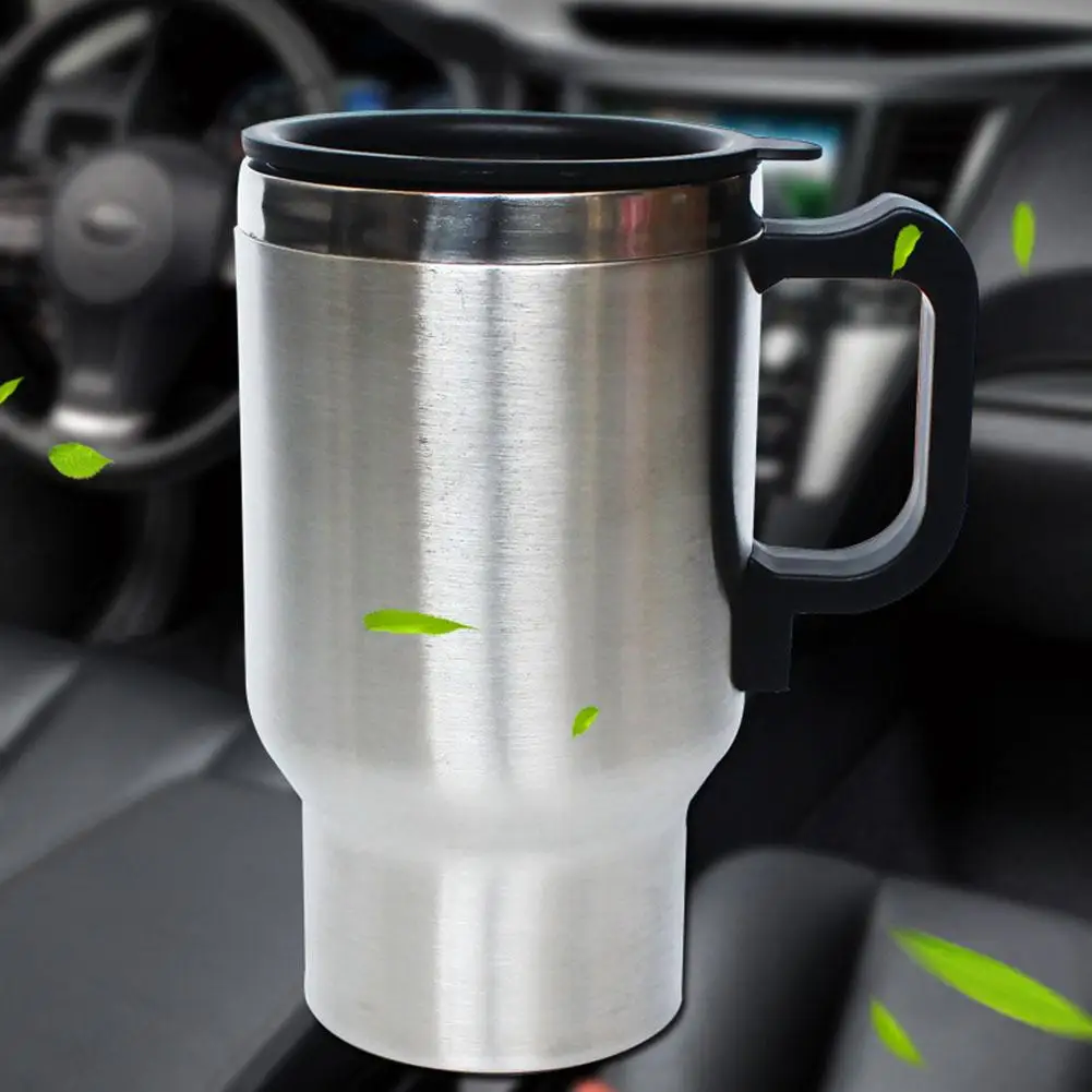 

12V 500ml Car Heating Thermal Cup Bottle Thermostat Coffee Water Mug Heater Stainless Steel Car Electrical Appliances