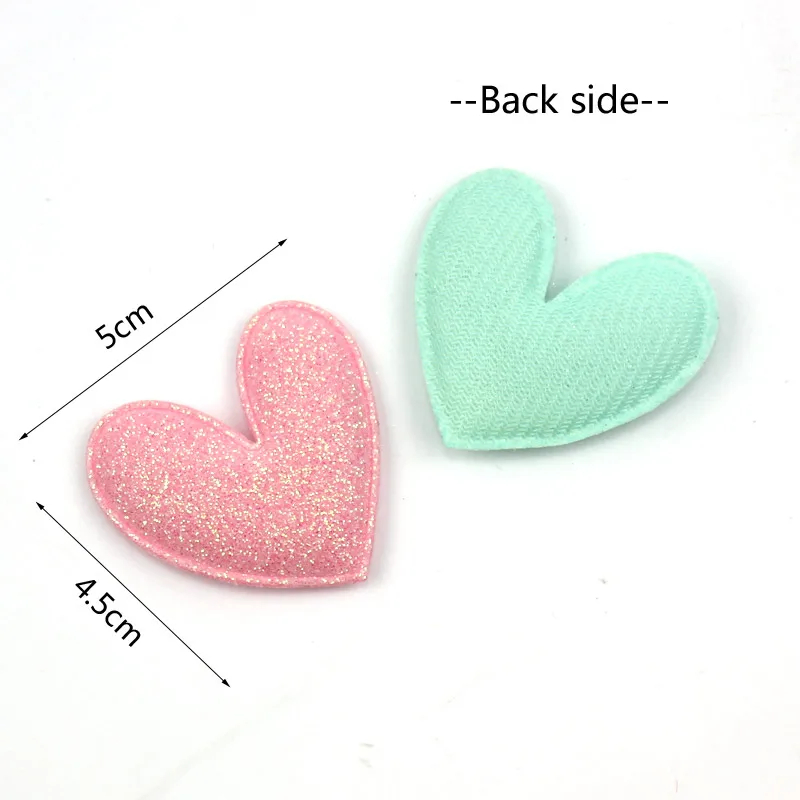 20 шт. 5*4 5 см блестящая аппликация с сердечками для детей заколка волос палка на