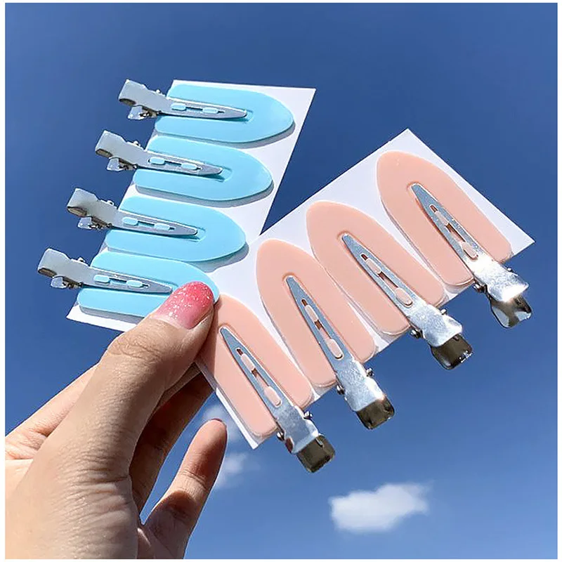 4 шт./компл. заколки для волос парикмахерские бесшовные зажимы макияжа клипсы с