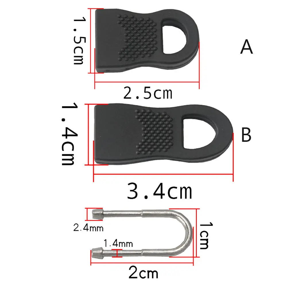

5pcs/lot Replacement Zipper puller for clothing Zip Fixer for Travel Bag Suitcase Backpack Zipper Pull Fixer for Tent