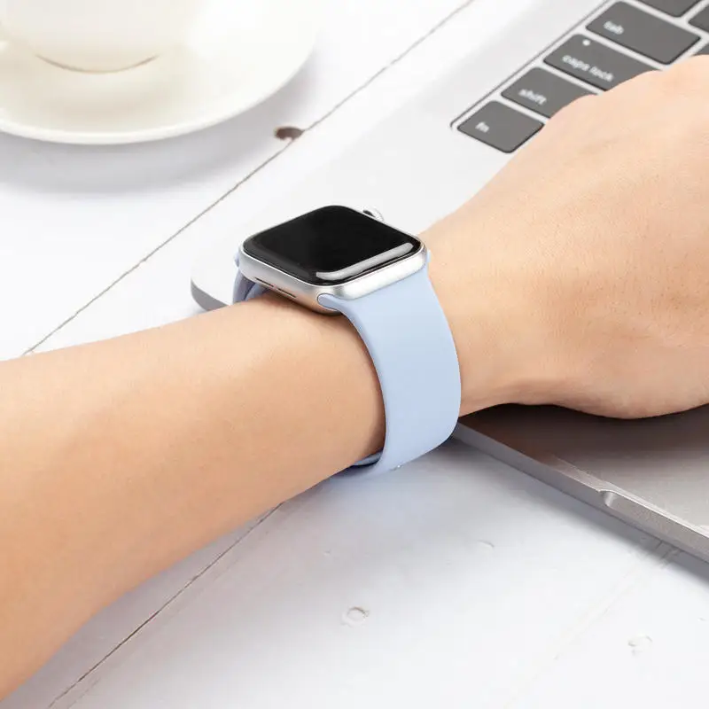 Ремешок для Apple Watch 38 мм 40 мм 42 мм 44 мм силиконовый ремешок IWatch Замена для Apple Watch серии 4,3, 2 38 мм 44 мм 81009
