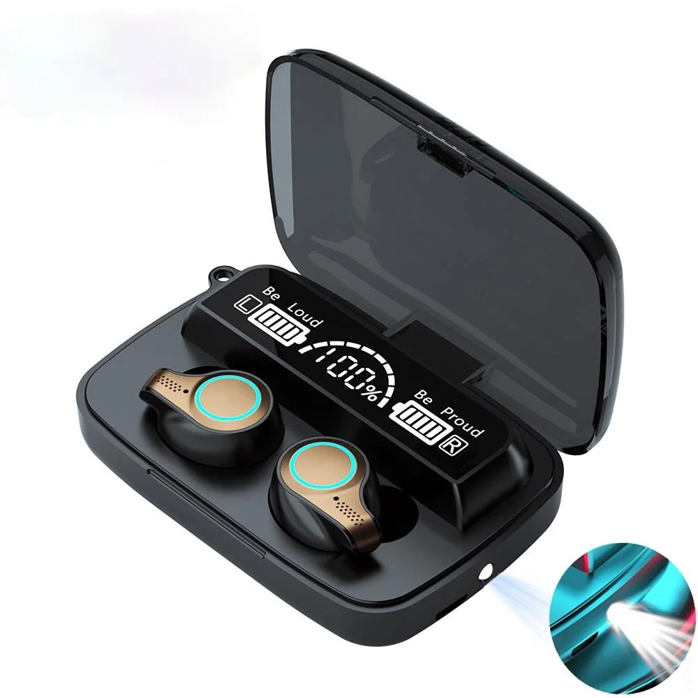 Беспроводные наушники M18 TWS с поддержкой Bluetooth светодиодный LED дисплей спортивные