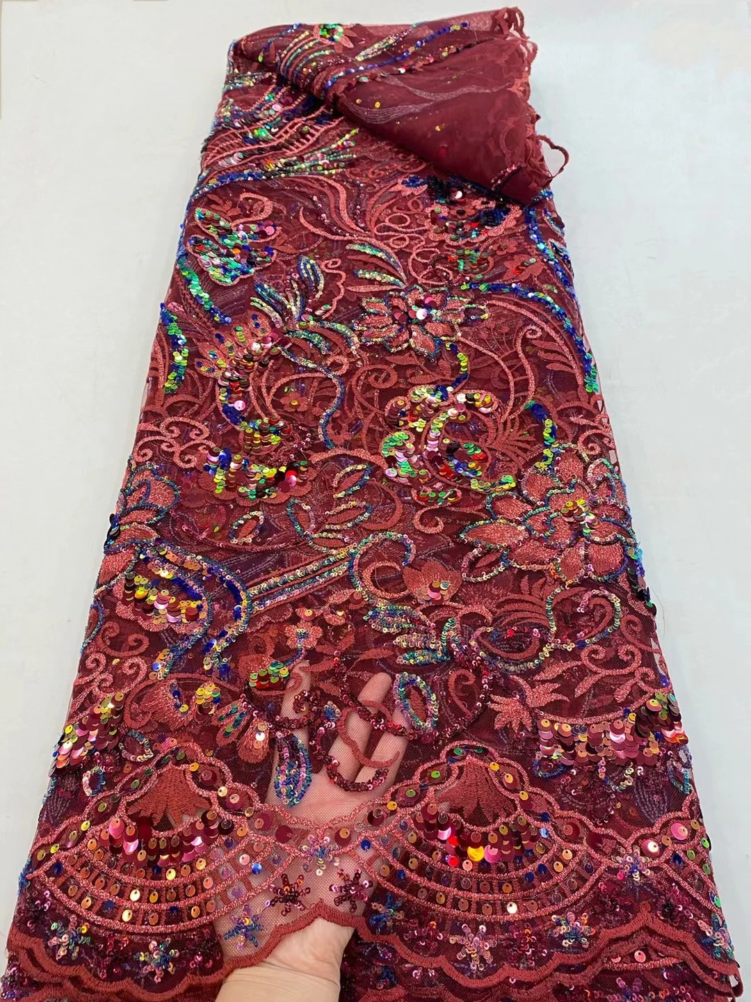 

Африканская кружевная ткань с блестками 2021, Высококачественная кружевная вышивка, французский тюль, свадебная кружевная ткань для нигерив...