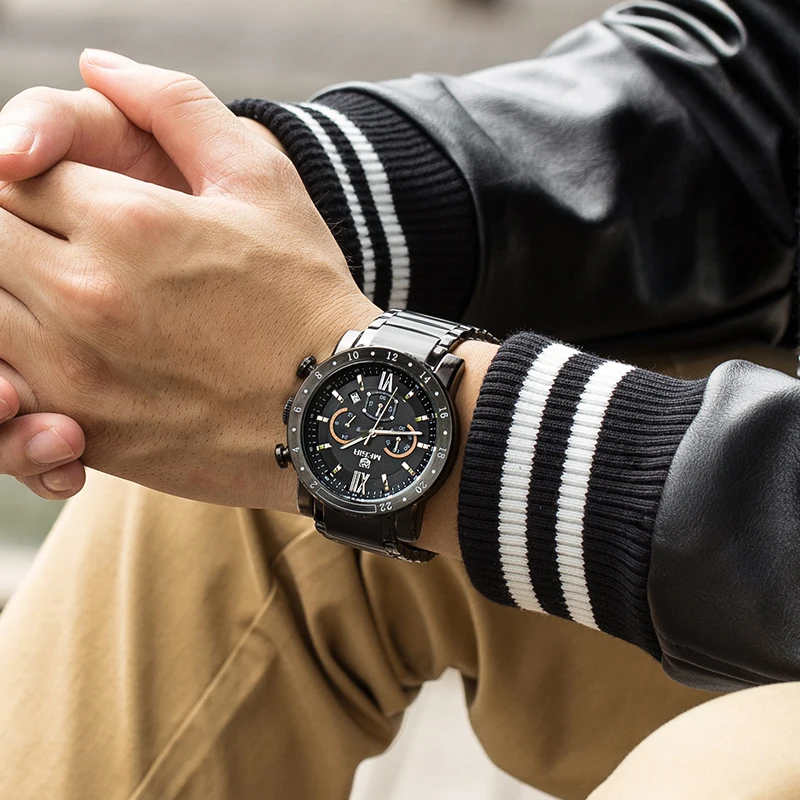 Часы наручные MEGIR Мужские кварцевые брендовые деловые белые водонепроницаемые