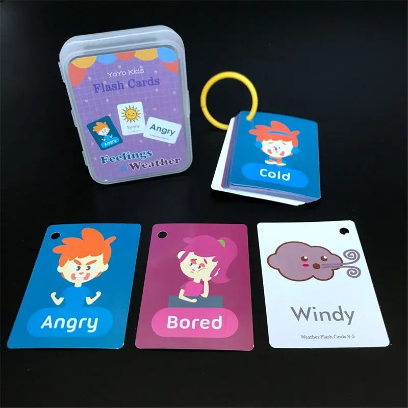 

Baby English Learning Word Card Pocket Flash Cards Montessori Educational Toys C5AF