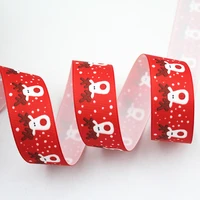 christmas decoration printed grosgrain ribbon decorative ribbon gift packing patchwork handmade 16mm 22mm 25mm 38mm 57mm 75mm
