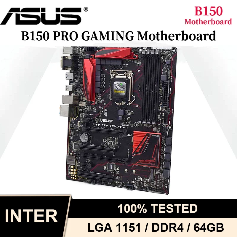 

Asus B150 PRO GAMING Motherboard 1151 Socket LGA 1151 Intel B150 DDR4 2133MHz Core i7 i5 i3 CPUS PCI-E 3.0 Desktop Mainboard