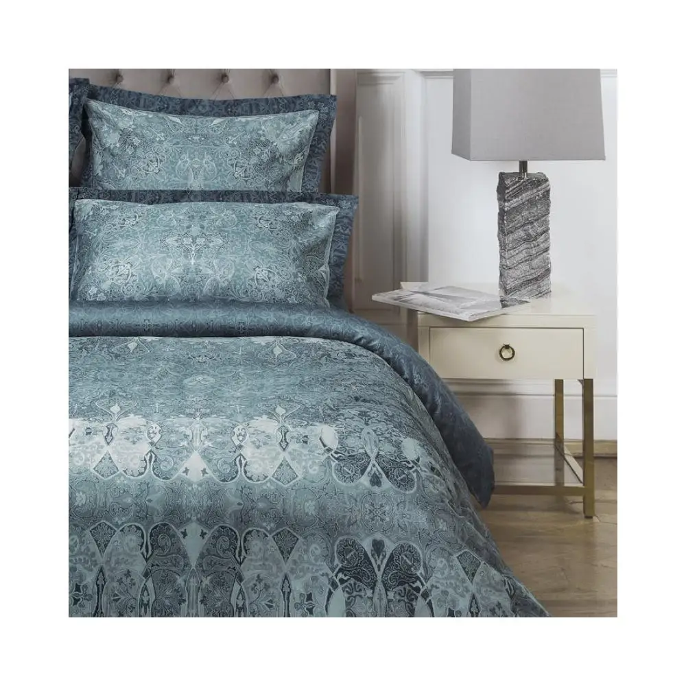 Постельное белье Ecotex Новеллика Палладиум 100% хлопок | Евро 1.5 сп 2 Дом и сад