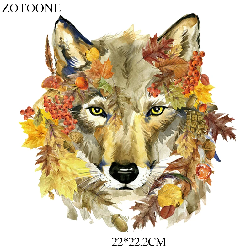 Антикварное серебро ZOTOONE, милые животные, железные передачи, одежда, волк, панда, собака, патч, наклейка, сделай сам, дети, термо, передача тепла, футболка с принтом G - Цвет: Антикварное серебро