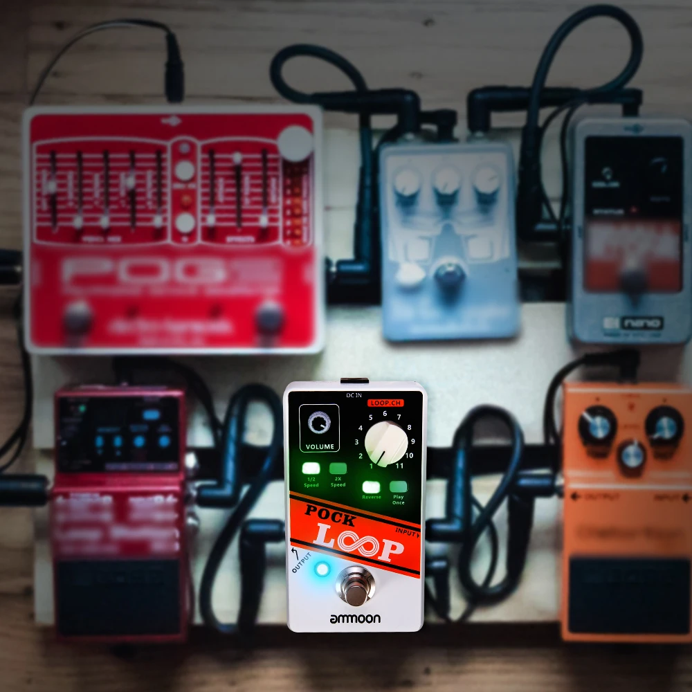 Ammoon POCK LOOP Looper педаль гитарного эффекта 11Looper поддерживает воспроизведение