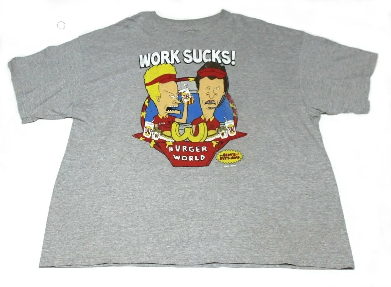 Винтажная Футболка MTV Beavis и Butthead Рабочая отстой (большой размер 3x) - купить по