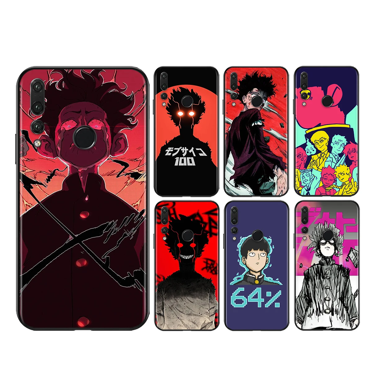 

Mob Psycho 100 Cartoon For Honor Play 3E 8S 8C 8X 8A 8 7S 7A 7C MAX Prime Pro 2019 2020 Black Soft Phone Case