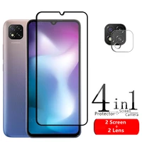 4 in 1 for redmi 9 activ glass for xiaomi redmi 9 activ protective glass full glue screen protector for redmi 9 activ lens glass