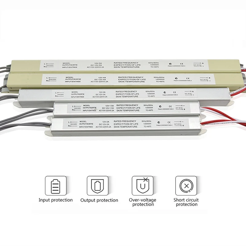 Светодиодный питания для ных лент ультратонкий трансформатор освещения 220 В