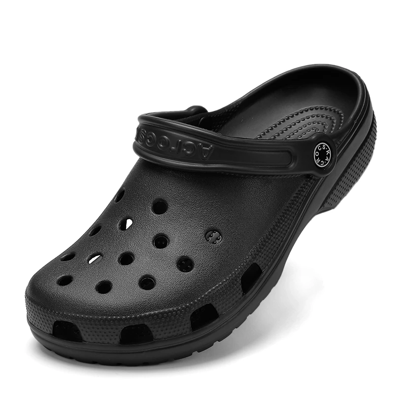 

2020 Men Sandals Crocks Summer Hole Shoes Crok Rubber Clogs Girl PU Lovers Garden Shoes Black Crocse Beach Flat Sandals Slippers