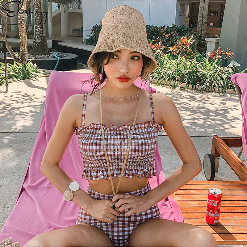 Купальник-бикини женский пуш-ап с высокой талией | Женская одежда