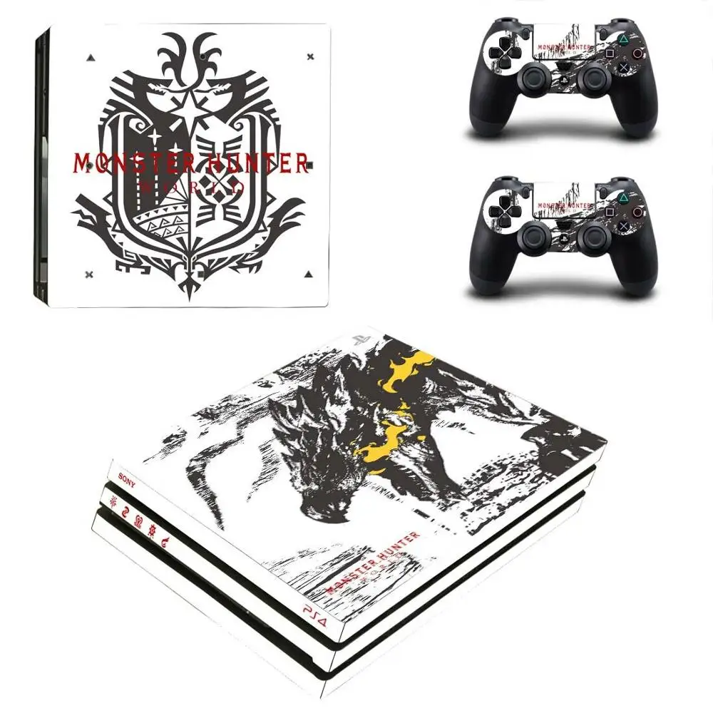 Виниловая наклейка на консоль и контроллер Monster Hunter World PS4 Pro от AliExpress WW