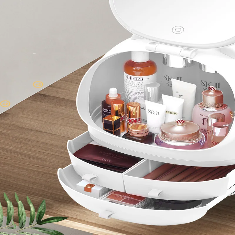 Коробка для хранения косметических зеркал со светодиодсветильник коробка