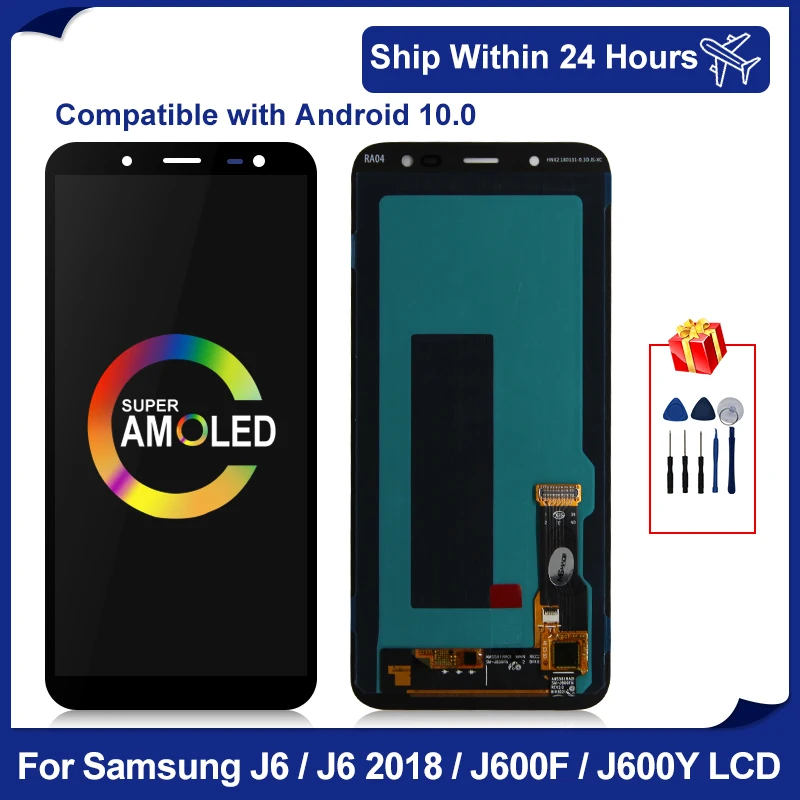 

5.6" SUPER AMOLED For Samsung Galaxy J6 2018 LCD J600 J600F Display Touch Screen For SM-J600F J600G J600FN/ds Assembly Part