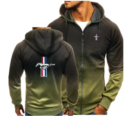 

2020 Autumn Cardigan Men Hoodies Jacket for For d Mustang Clothing Fashion Man Casual Hoody Sweatshirt Sportswear Zipper Hoodie