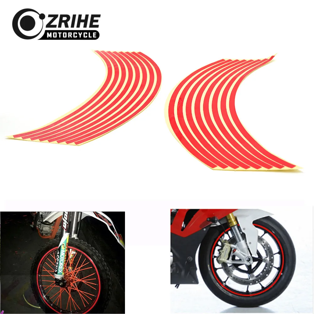 17 дюймов/18 дюймов полосы колеса мотоцикла Светоотражающая наклейка для колес