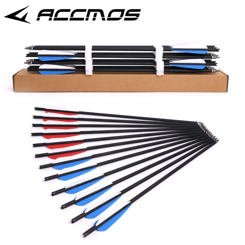 

Archery Arrow 16/17/18/20/22'' Multiple Color Vanes Crossbow Bolt Carbon Arrow For Compound/Recurve Bow Hunting Shooting