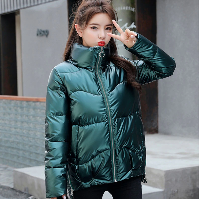 

Oneyisha Women Slim Down Jacket 2020 Glossy Bright Winter Coats For Women's Waterproof Down Coat Female Winter Warm Thick Parka