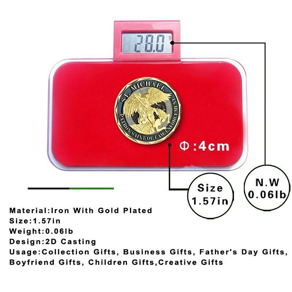 Американская монета св. Майкл полика коллекционный покровитель