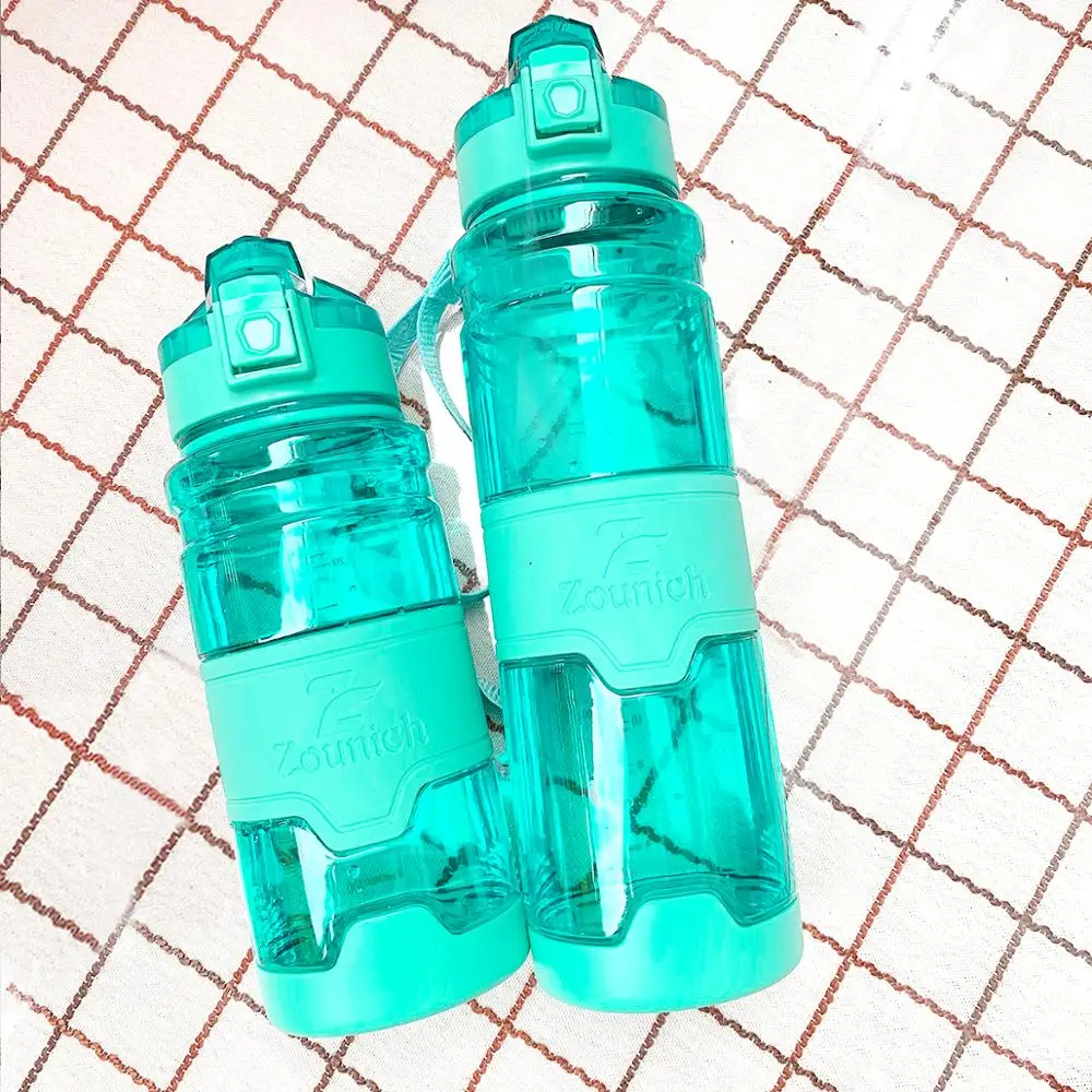 ZOUNICH Спортивная бутылка для воды прозрачная герметичная без BPA лазания в гору