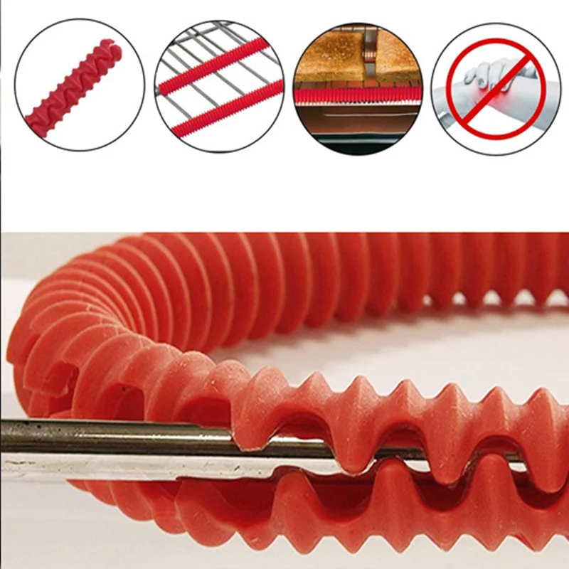 Силиконовая теплоизоляционная стойка для духовки красная силиконовая