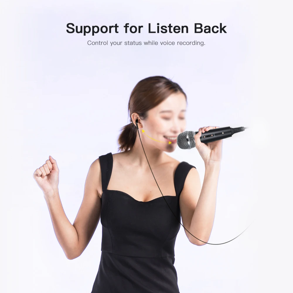 Wired Condenser Microphone Audio 3.5mm Studio Mic Vocal Recording KTV Live webcast with Stand for PC Phone Microphones | Электроника