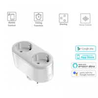 wifi smart plug outlet 2 in 1 tuya remote control home appliances no hub required works with alexa google smart home
