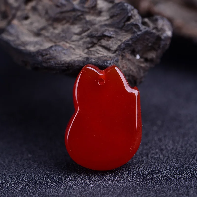 KYSZDL красивый красный камень резной кулон лисы для мужчин и женщин Модный