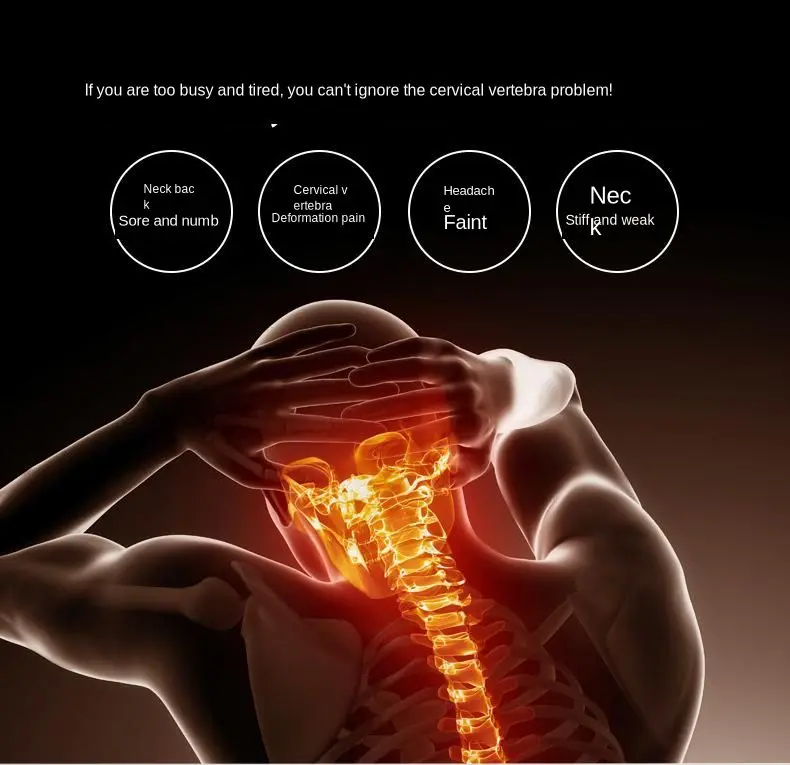 

Manual Cervial Vertebra Orthotic Pain Relief Neck Massager Relieve Fatigue Neck Care Massage Pillow Health Care Tool Head Relax
