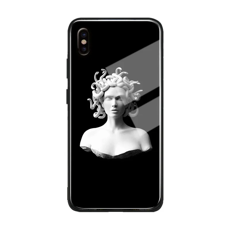 Чехол Medusa с изображением статуи в эстетике мягкий силиконовый чехол из