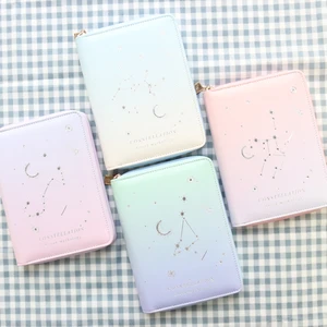 Domikee милый креативный Серебряный Органайзер из фольги серия созвездий кожаный на молнии персональный органайзер блокноты канцелярские товары А5