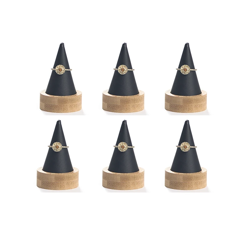 

Новая подставка для демонстрации бамбуковых колец, держатель, органайзер для демонстрации ювелирных изделий, деревянная подставка для пал...