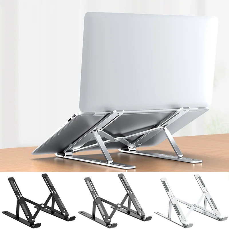 

Laptop Folding Portable Holder Bracket Bedroom Office Stable Elevated Adjustable Computer Stand Desk Riser