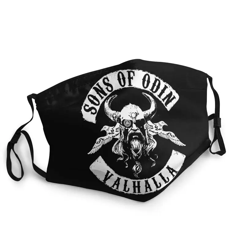 

Non-Disposable Sons Of Odin Valhalla Mask for Face Adult Unisex Viking Norse Warrior Mask Men Women Protection Respirator Muffle