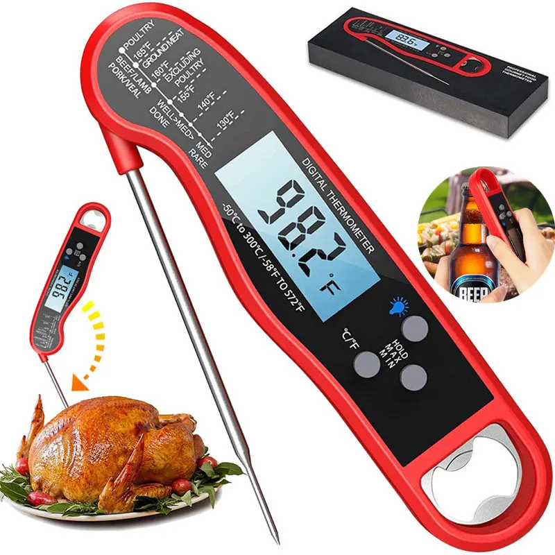 Цифровой термометр для быстрого чтения мяса Кухонный Термометр для приготовления пищи конфеты термометр для масла глубокая Жарка барбекю ...