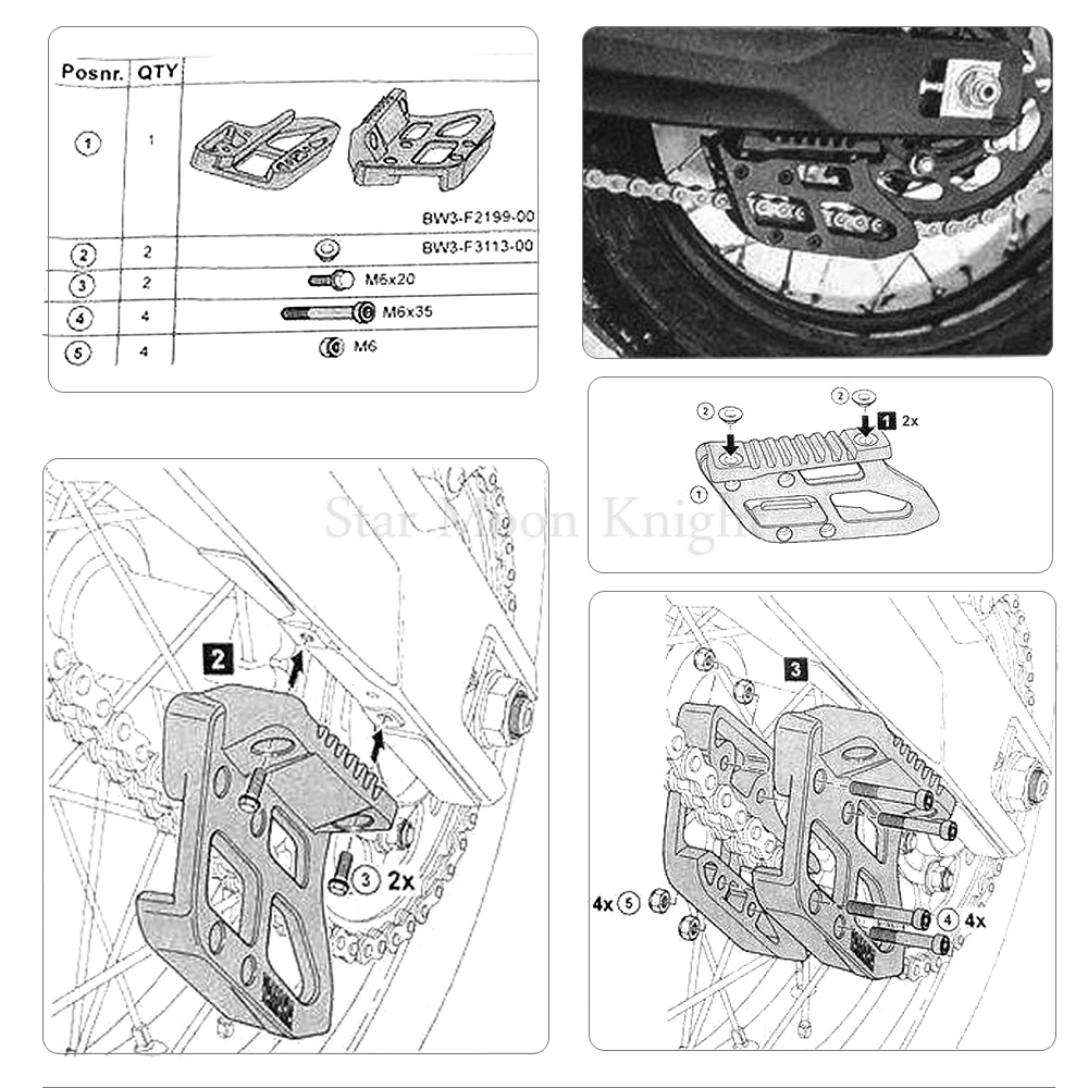 Аксессуары для мотоциклов Yamaha Tenere700 Tenere 700 2019 2020 2021 2022 Защитная направляющая цепи