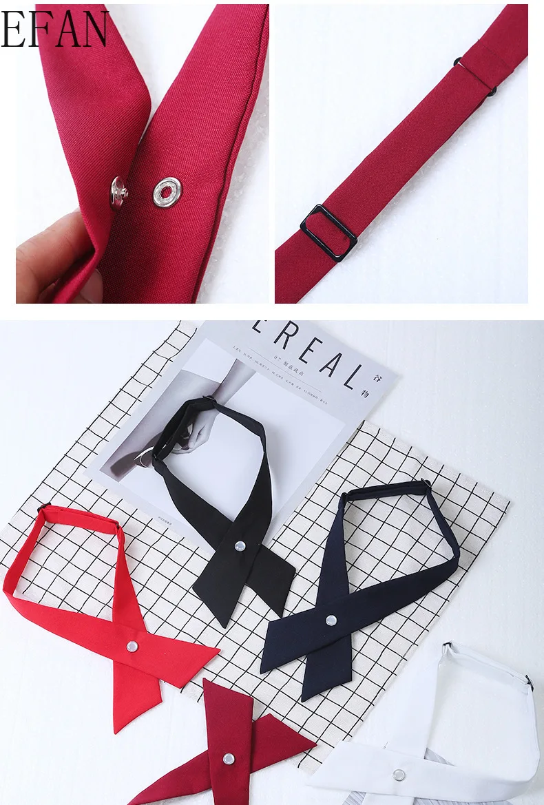 1Piece Women Tie Red Butterfly Women's Bow Black Knot Female Girl Student Hotel Clerk Waitress Neck Wear Navy Ribbon Ties | Аксессуары
