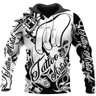 Толстовка CLOOCL с капюшоном для мужчин и женщин, винтажная черно-белая куртка с 3D-принтом черепа, тату, уличная одежда, пуловер