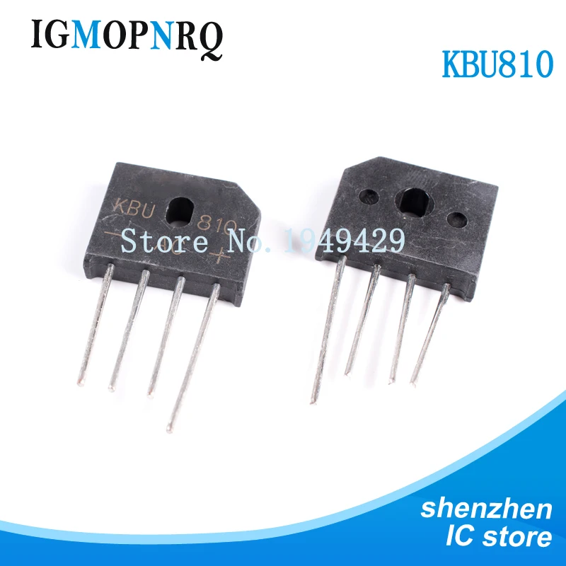 5PCS/LOT KBU810 KBU-810 8A 1000V ZIP diode bridge rectifier new and IC | Электронные компоненты и принадлежности