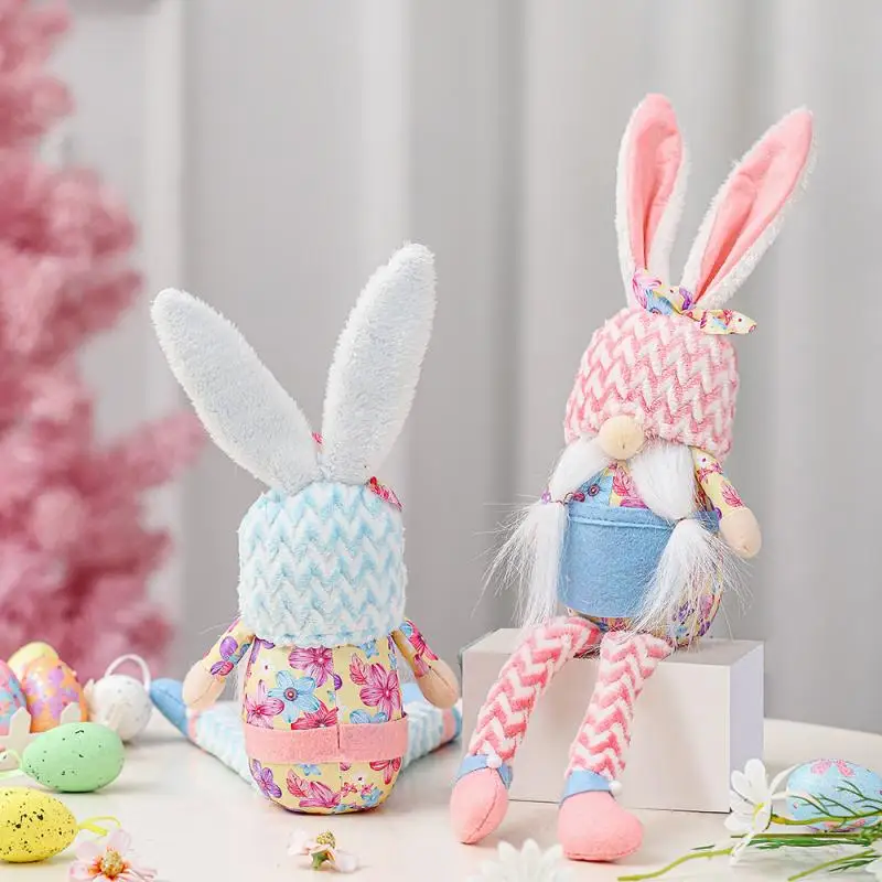 

Easter Bunny Gnomes Rabbit Ear Faceless Doll Happy Easter Decorations For Home Table Ornament Kids Party Easter Gifts Favors