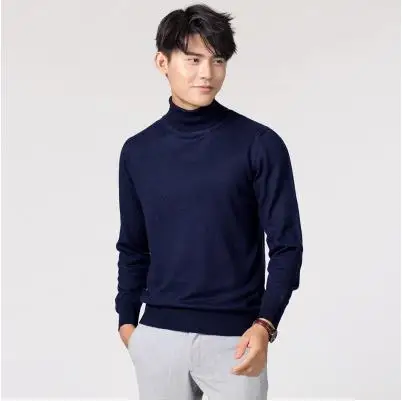 

Cashmere Turtleneck Sweater Men Autumn Winter Turtle Neck Long Sleeve Solid Colors Classic Pullover Sweater Casual Man Clothes