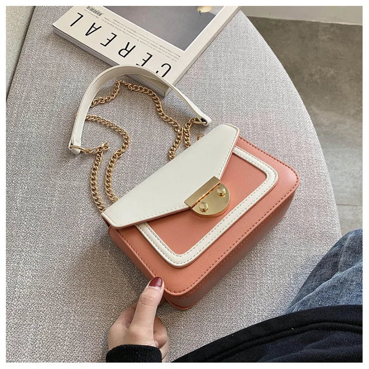 

Women Hit Colour Small Square Shoulder Bag Fashion Pu Leather Designer Messenger Crossbody Bag Wallet Handbags And Purse Sac