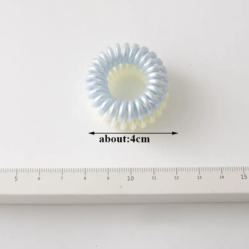

Shiny Phone Cord Hair Tie All-match Head Rope Temperament Head Rope Unisex Solid Color Small High Elastic Hair Tie Headwear
